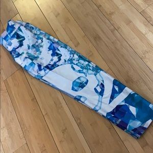 Soulcycle x Terez kaleidoscope skull leggings